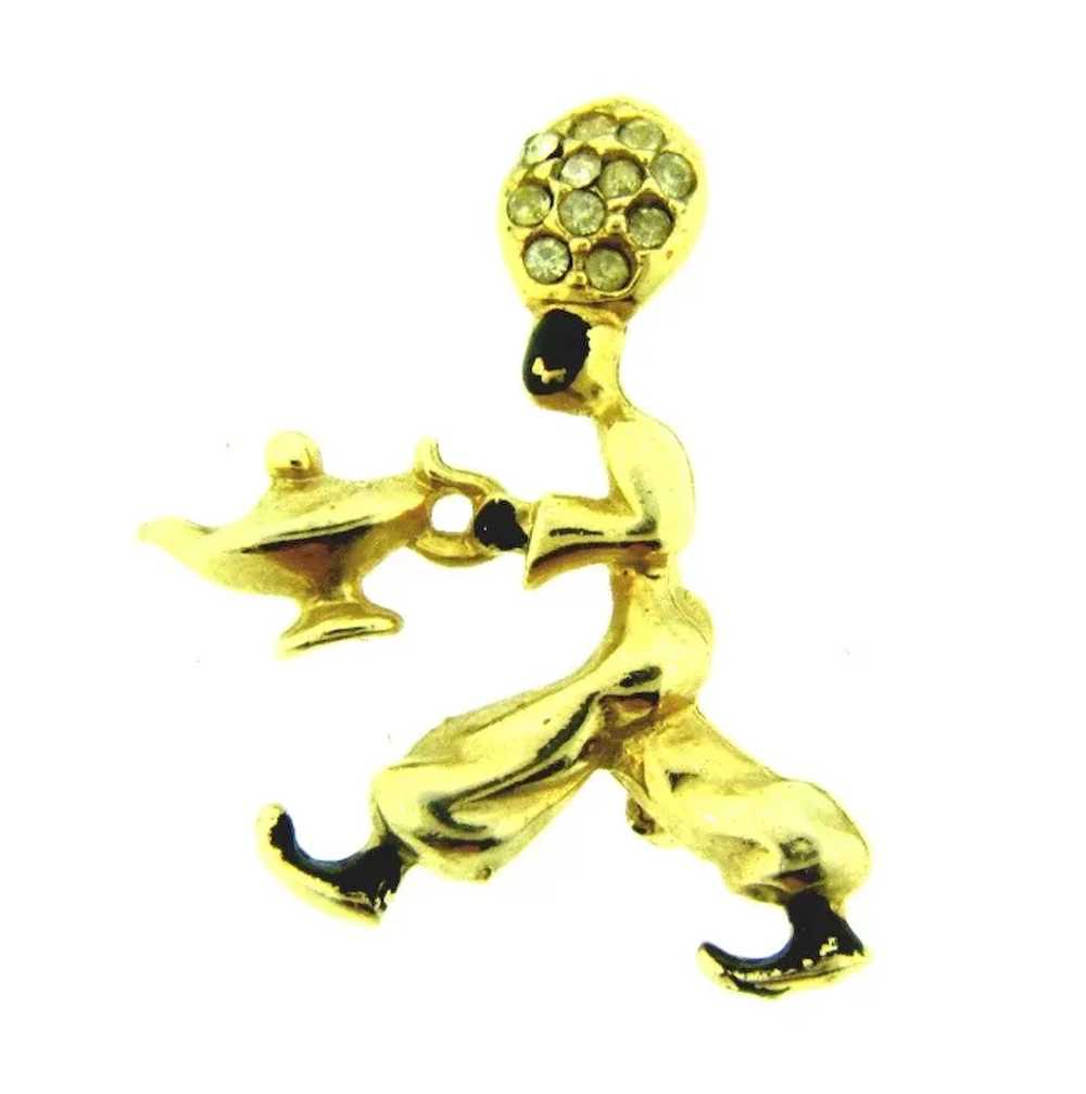 Vintage small figural genie Scatter Pin with enam… - image 4