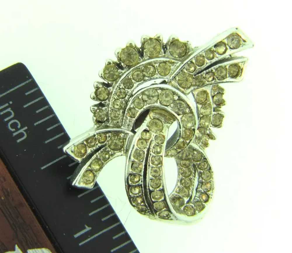 Vintage Mid-Century crystal rhinestone Brooch - image 3