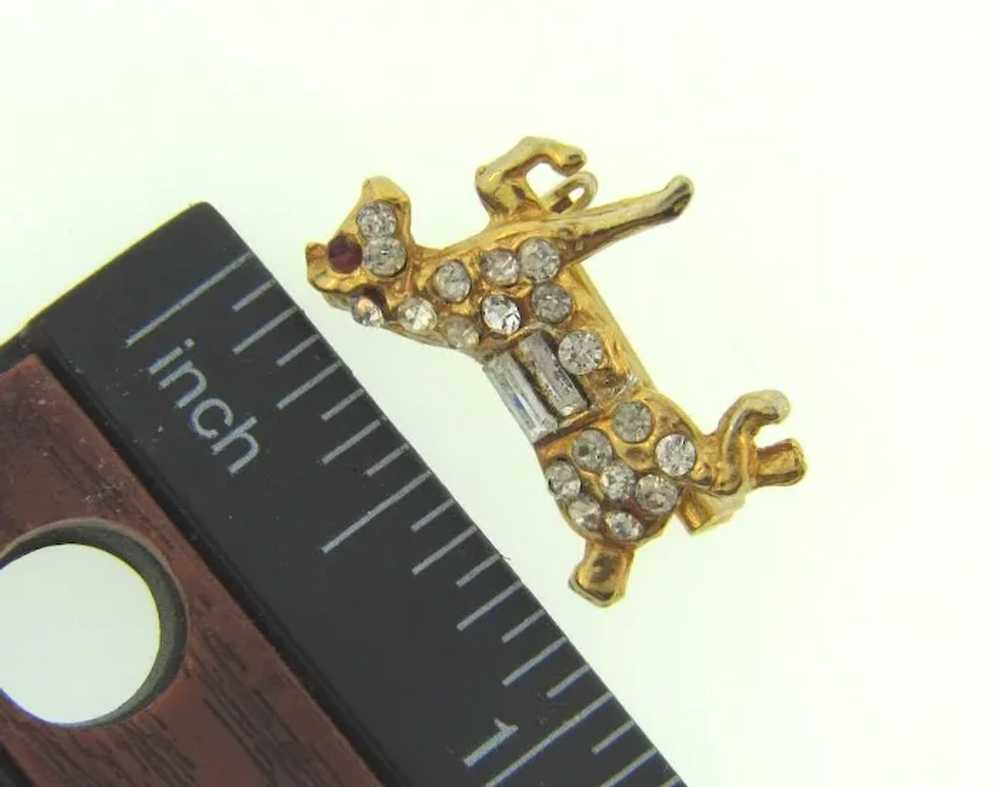 Vintage tiny equestrian horse Scatter Pin with cr… - image 3