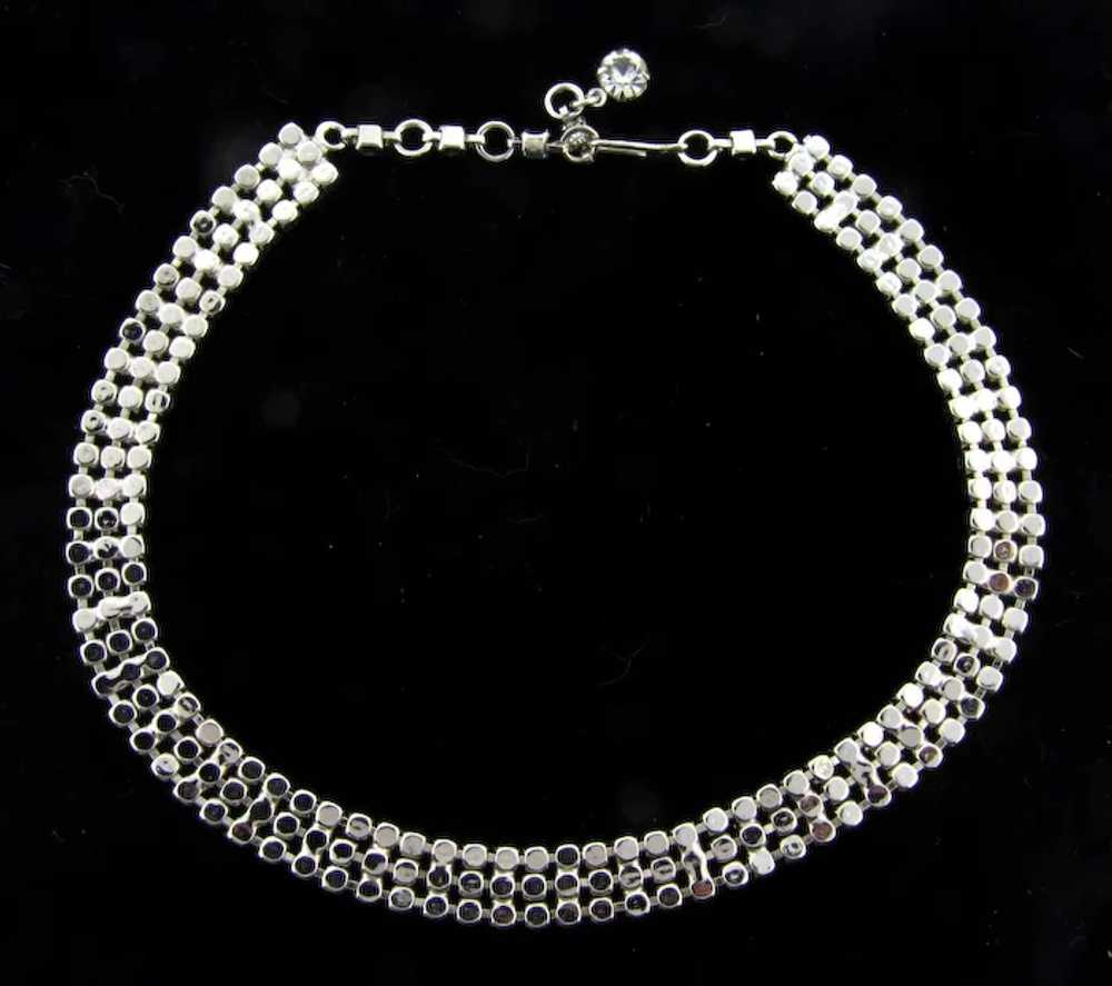 Vintage triple strand crystal rhinestone choker N… - image 4