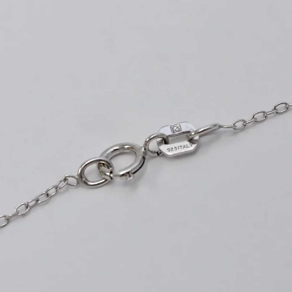 Sterling Silver Necklace w/ CZ Heart Pendant - image 6