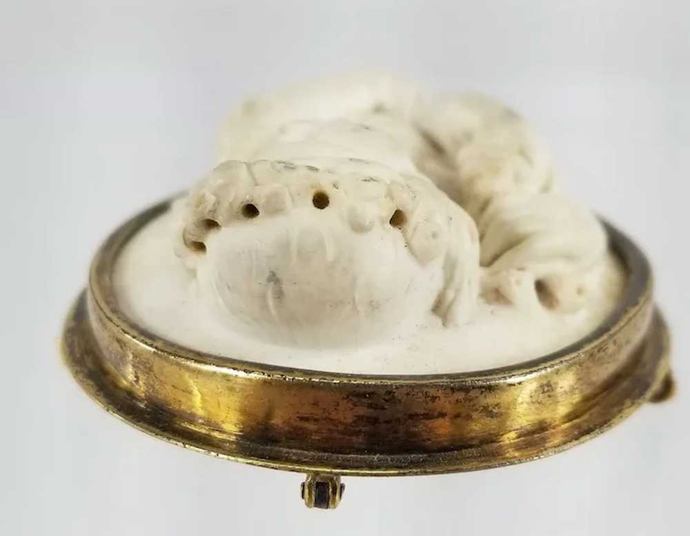 Antique Neo-Classical Carved Marble Cameo Pin Bro… - image 8