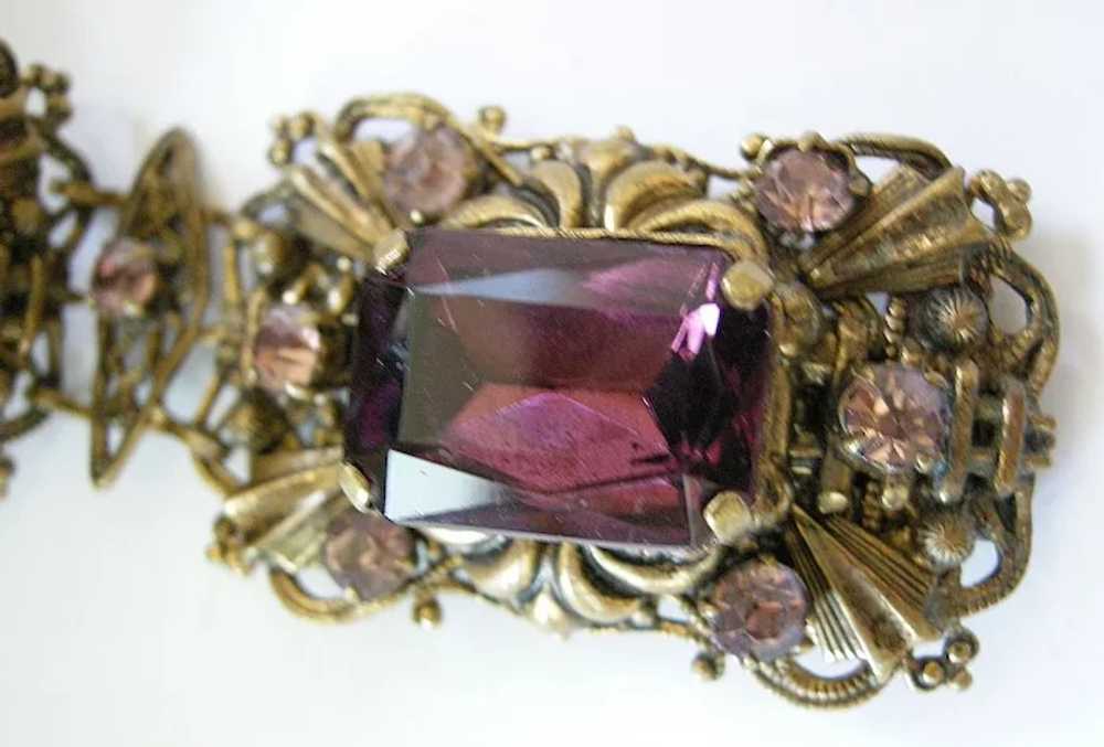 Magnificent Early 1900's Czech Huge Amethyst Glas… - image 3