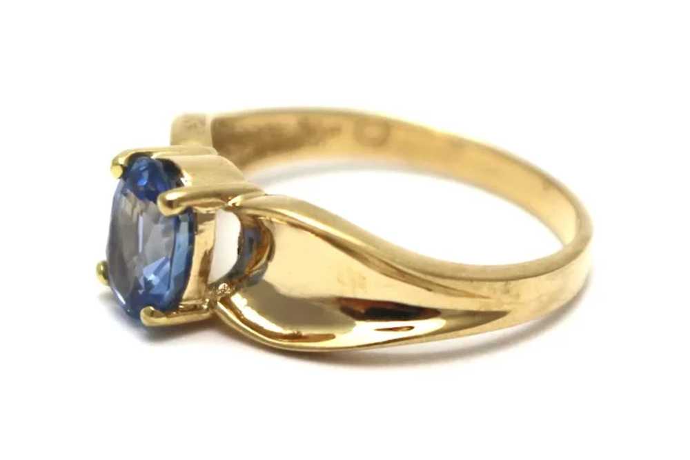 Natural Blue Tanzanite Ring in 14KT Gold - image 3