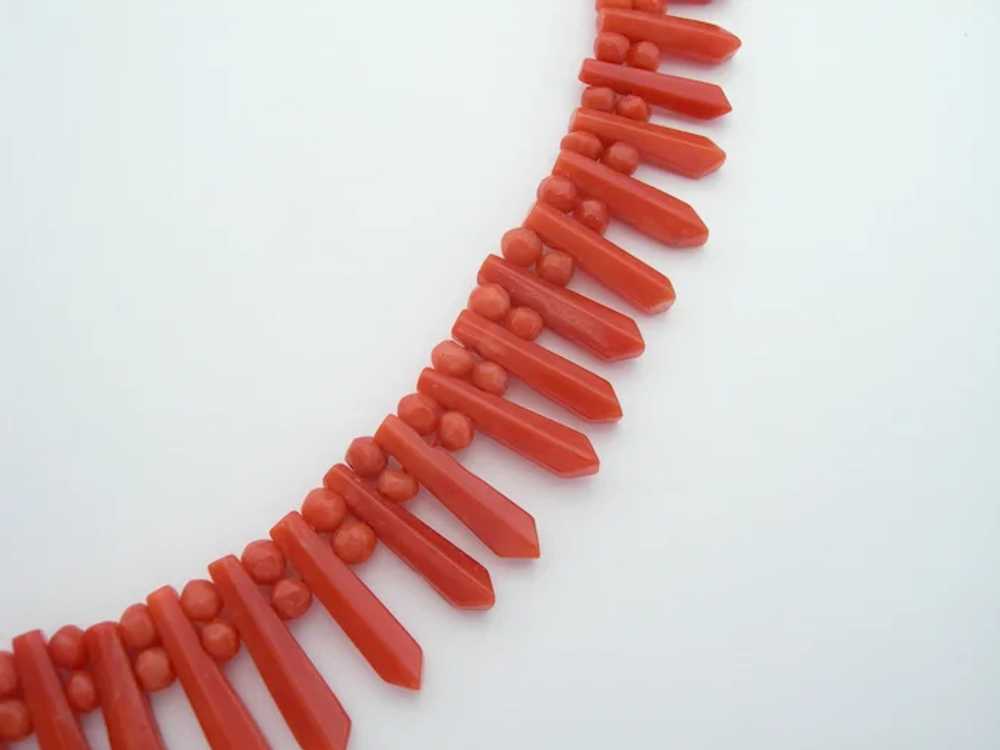 Antique Coral – Hand Cut Bead Necklace - Pickets … - image 5