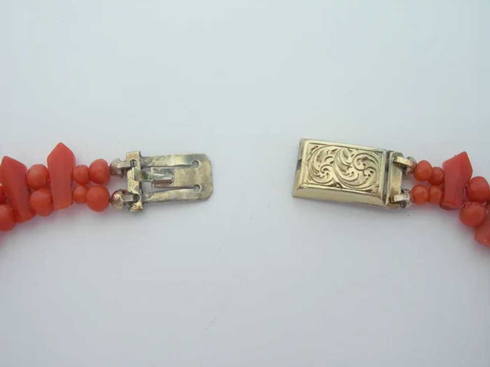 Antique Coral – Hand Cut Bead Necklace - Pickets … - image 7