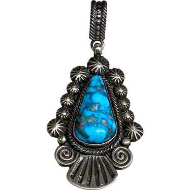 Silver and Kingman Turquoise Pendant