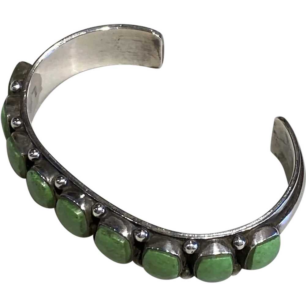 Green Gaspeite Bracelet - image 1