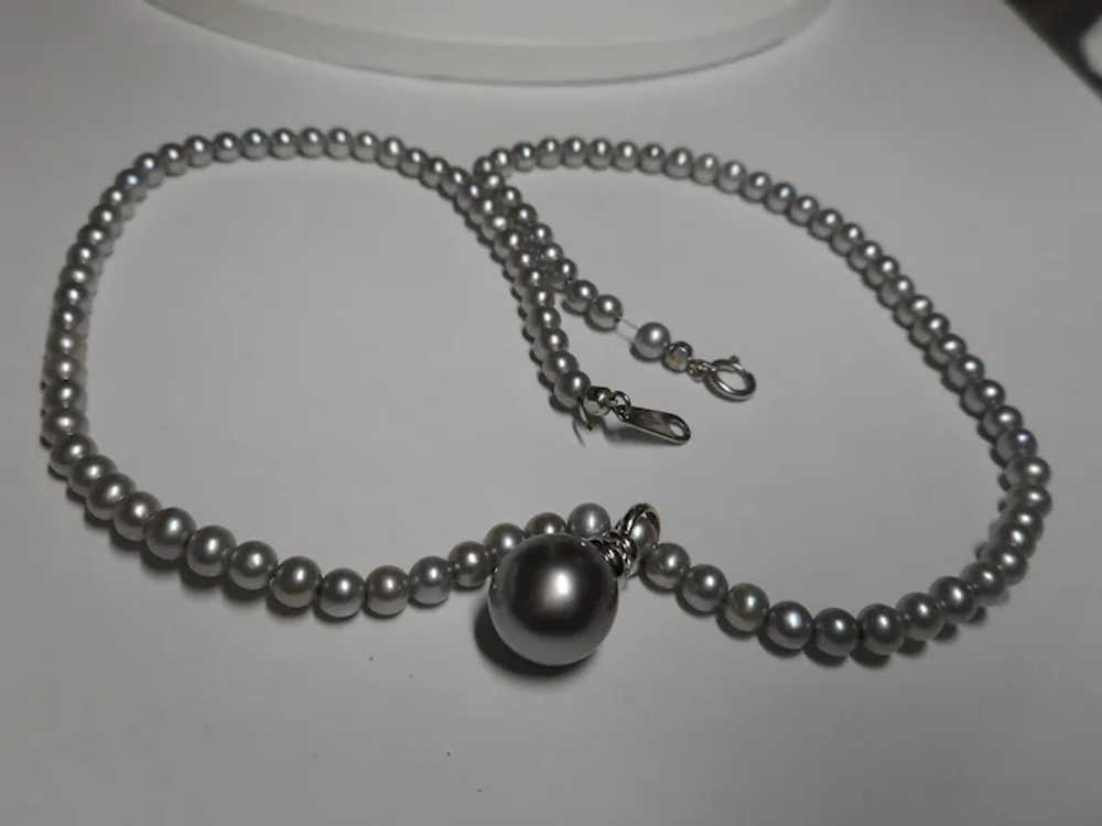 Tahitian Pendant Saltwater Cultured Pearl Necklac… - image 9
