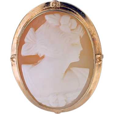 10K Yellow Gold Shell Cameo
