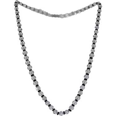 Black and Clear Crystal Necklace