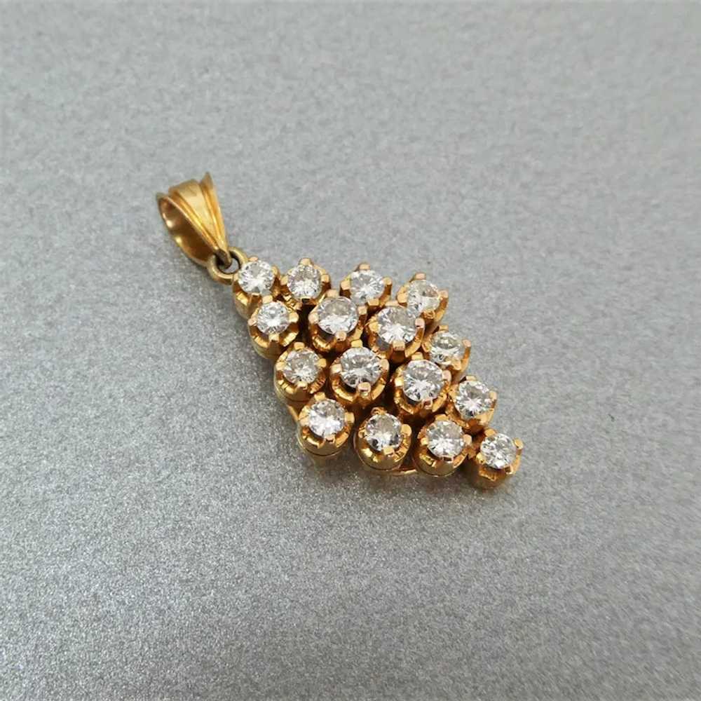 Vintage 22ct Gold Articulated 0.80ctw Diamond Tie… - image 2