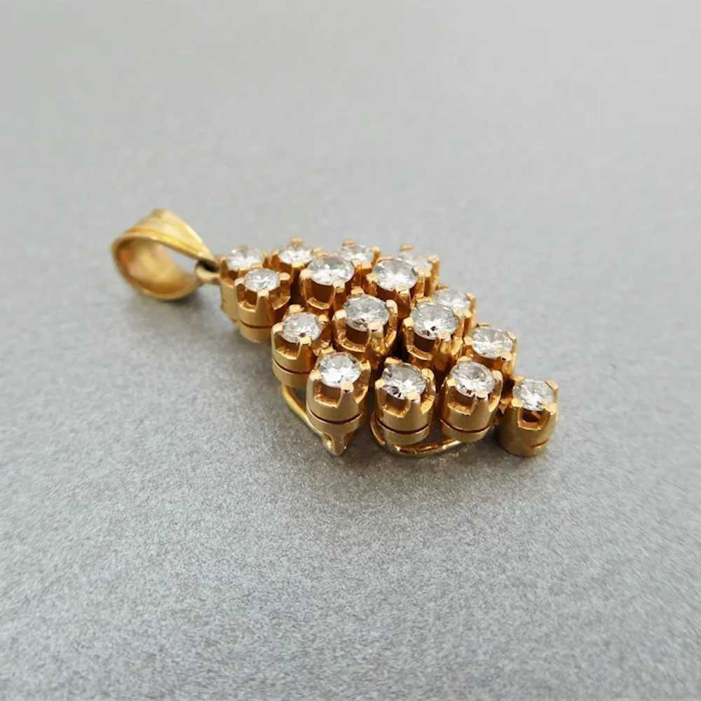 Vintage 22ct Gold Articulated 0.80ctw Diamond Tie… - image 4