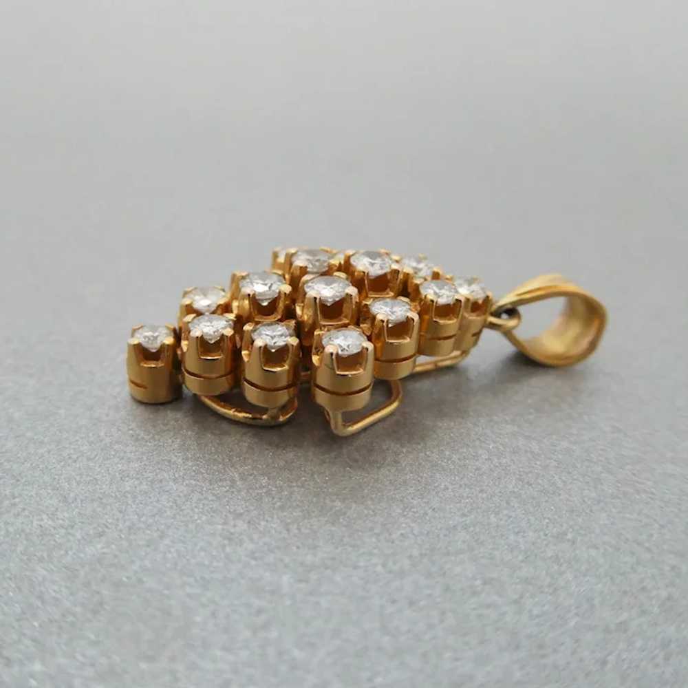 Vintage 22ct Gold Articulated 0.80ctw Diamond Tie… - image 6