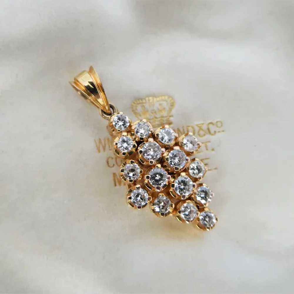 Vintage 22ct Gold Articulated 0.80ctw Diamond Tie… - image 9