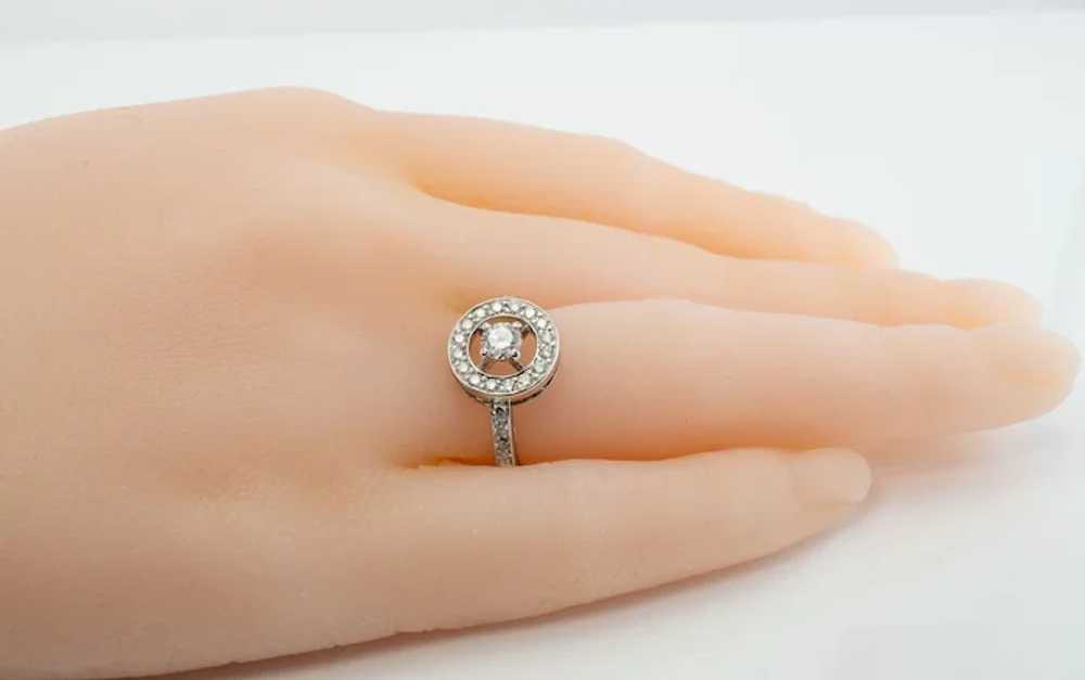 Boucheron Diamond Ring 18K White Gold Circle Vint… - image 3