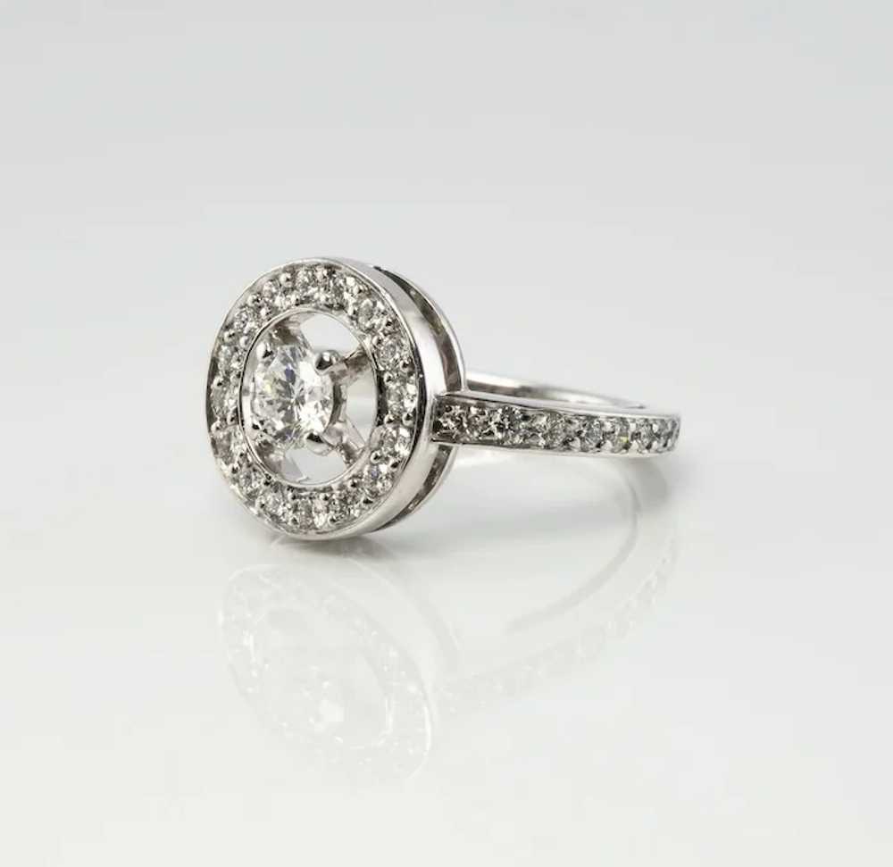 Boucheron Diamond Ring 18K White Gold Circle Vint… - image 5