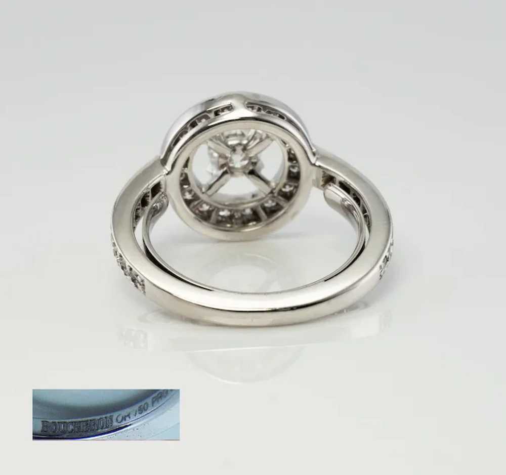 Boucheron Diamond Ring 18K White Gold Circle Vint… - image 6