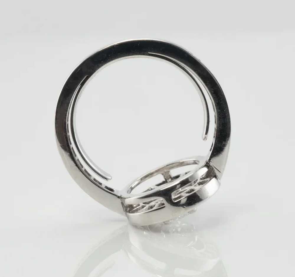 Boucheron Diamond Ring 18K White Gold Circle Vint… - image 7
