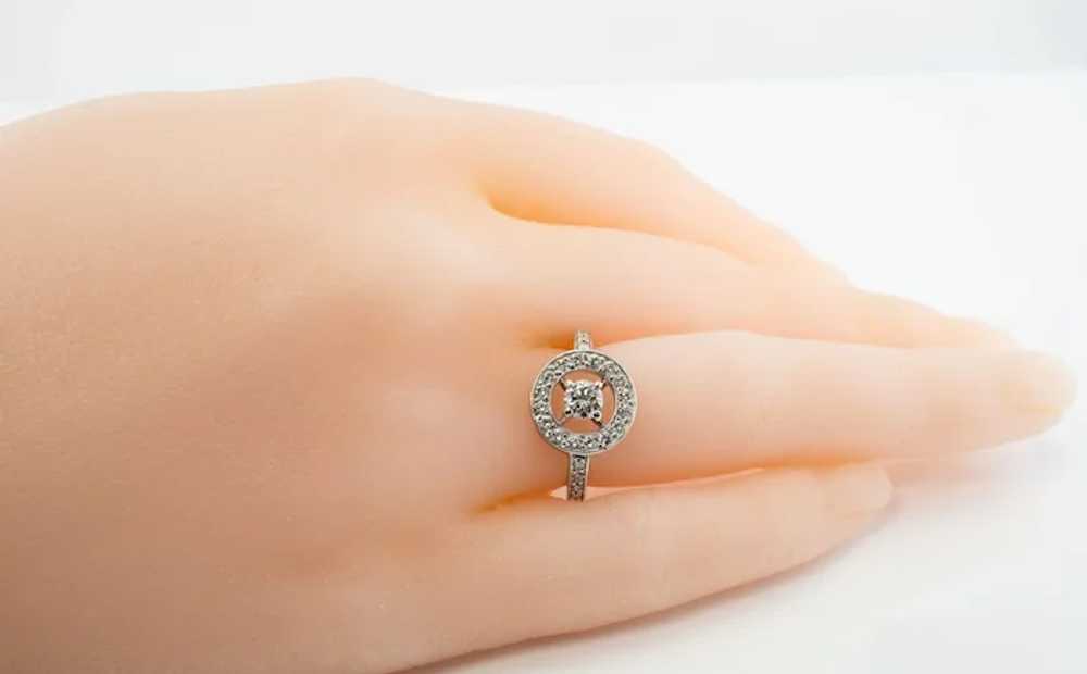 Boucheron Diamond Ring 18K White Gold Circle Vint… - image 8