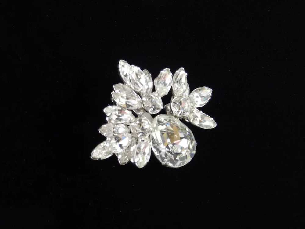 Eisenberg Rhinestone Fur Clip Rhodium Plate - image 4