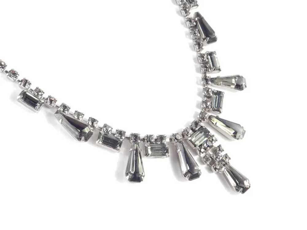 Keystone Baguette Rhinestone Collar Necklace - image 2