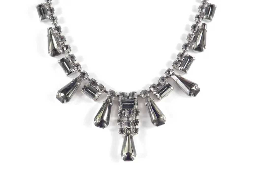 Keystone Baguette Rhinestone Collar Necklace - image 3