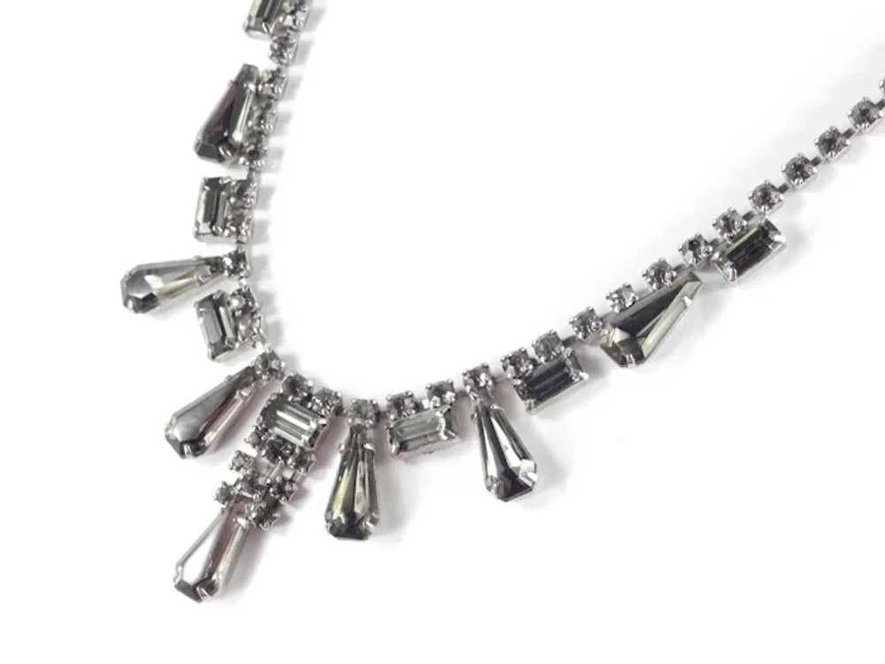 Keystone Baguette Rhinestone Collar Necklace - image 4