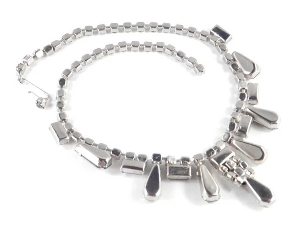 Keystone Baguette Rhinestone Collar Necklace - image 5