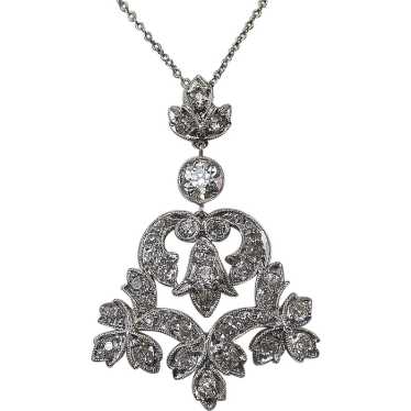 Antique Diamond Estate  Lavaliere Edwardian Weddi… - image 1