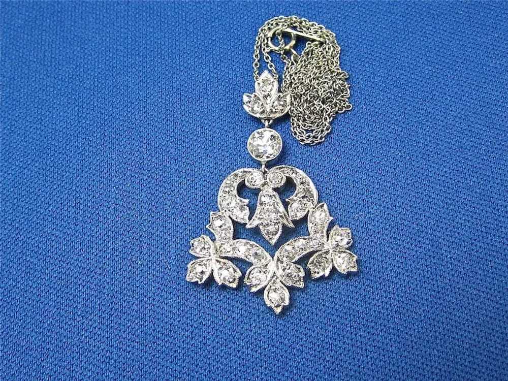 Antique Diamond Estate  Lavaliere Edwardian Weddi… - image 2