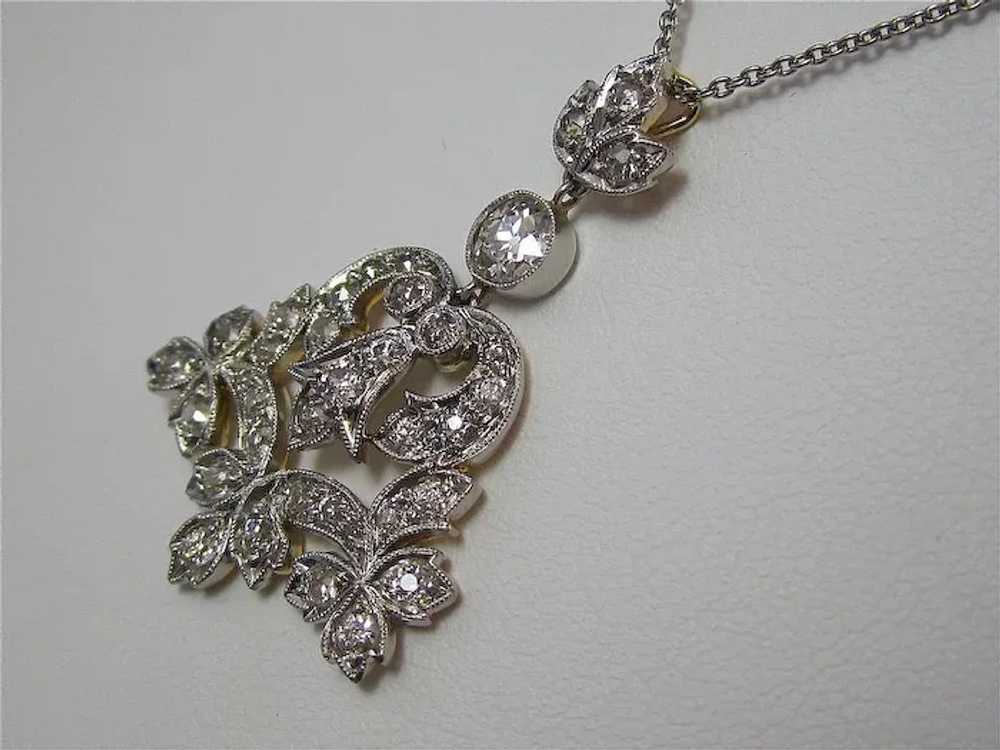 Antique Diamond Estate  Lavaliere Edwardian Weddi… - image 3