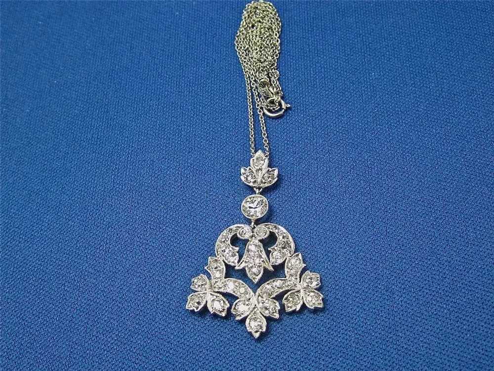 Antique Diamond Estate  Lavaliere Edwardian Weddi… - image 7