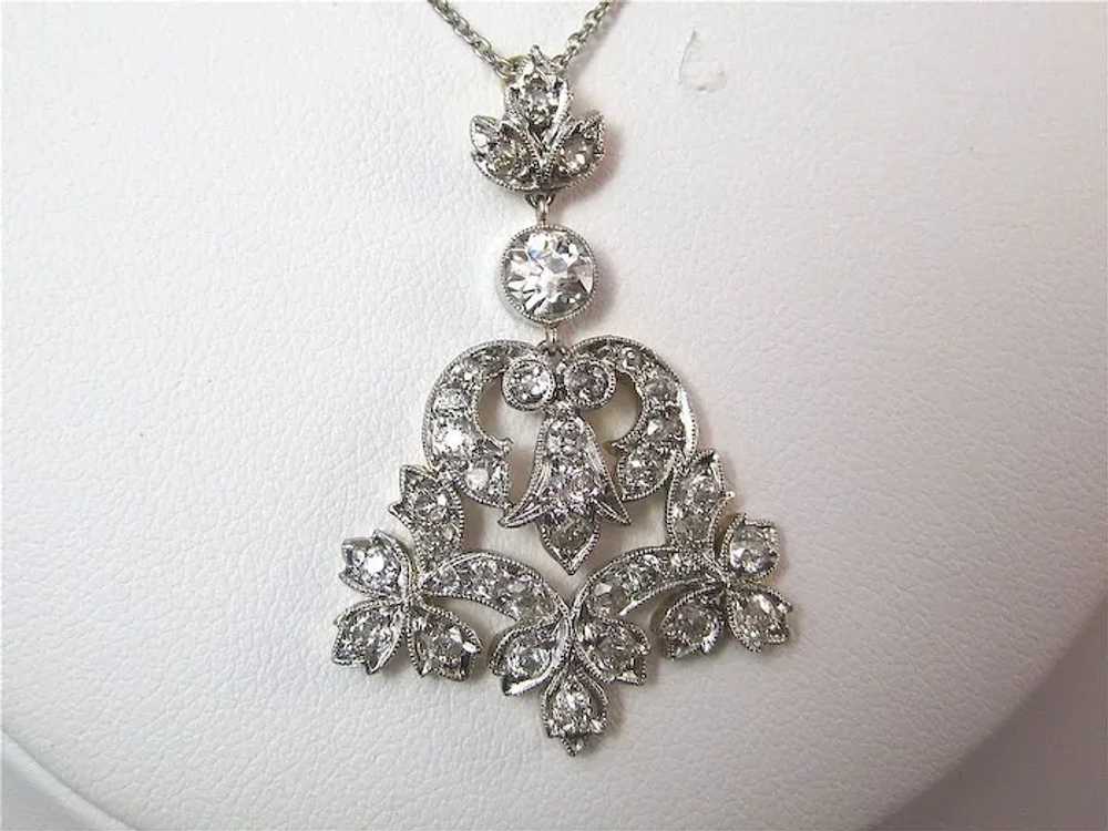 Antique Diamond Estate  Lavaliere Edwardian Weddi… - image 8