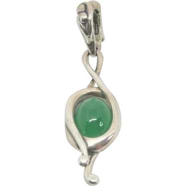 Carolyn Pollack Relios Green Chalcedony Cabochon … - image 1