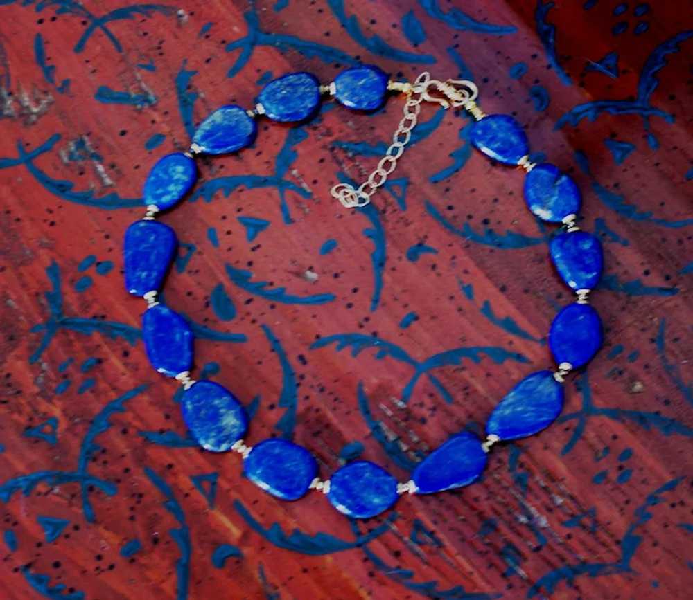 Lapis Lazuli Statement Necklace - image 8