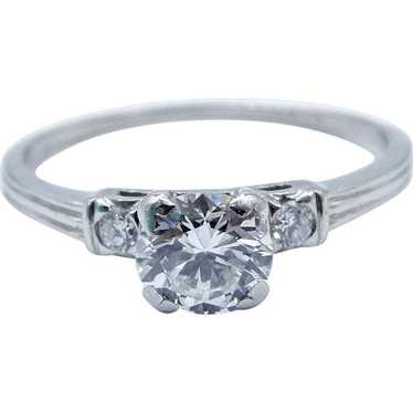 Platinum 900 Engagement Diamond Ring - Diamond Co… - image 1