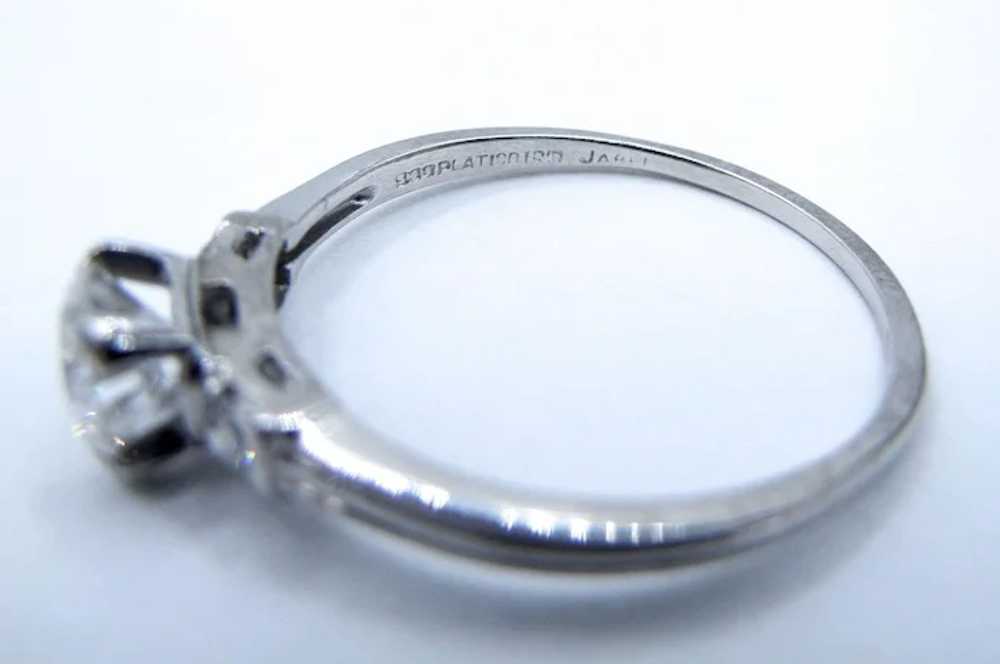Platinum 900 Engagement Diamond Ring - Diamond Co… - image 5