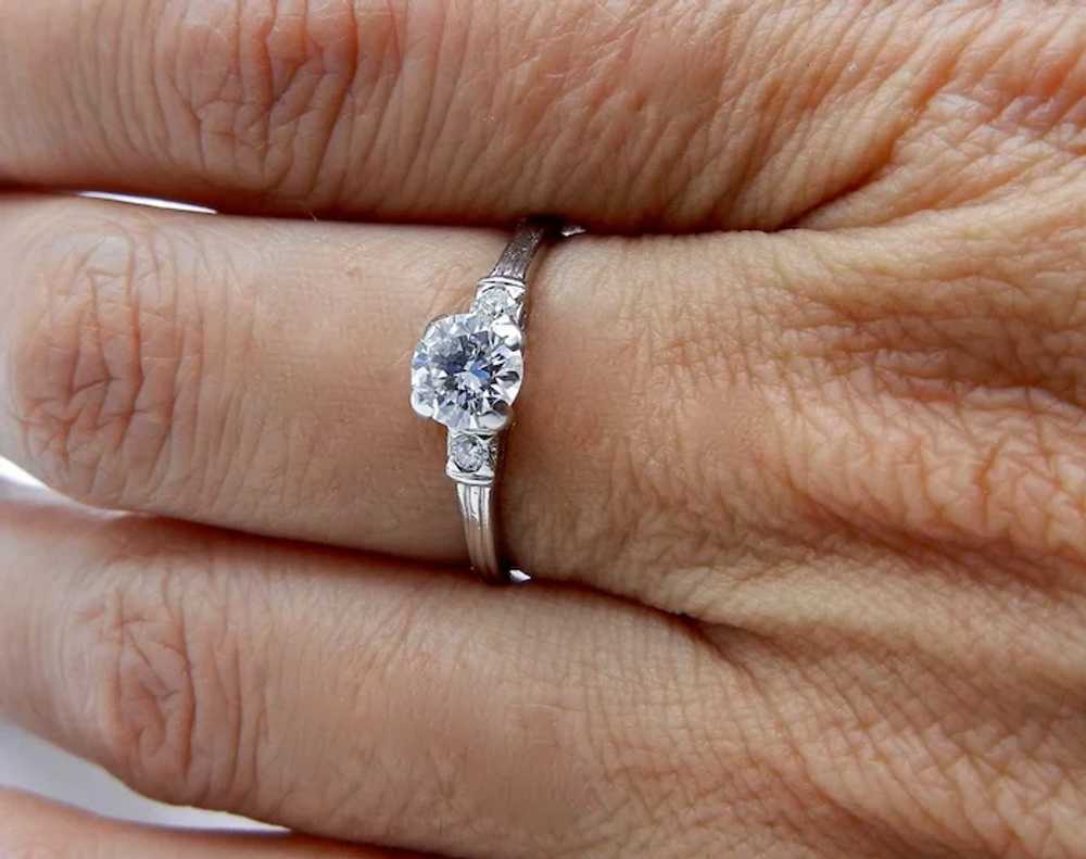 Platinum 900 Engagement Diamond Ring - Diamond Co… - image 6