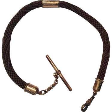 Victorian Woven Hair Watch Chain - image 1