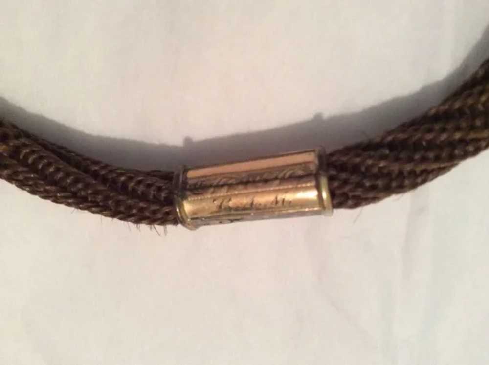 Victorian Woven Hair Watch Chain - image 5