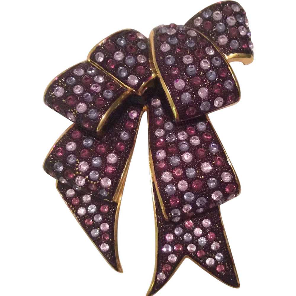 Joan Rivers Bow Pin - Gem