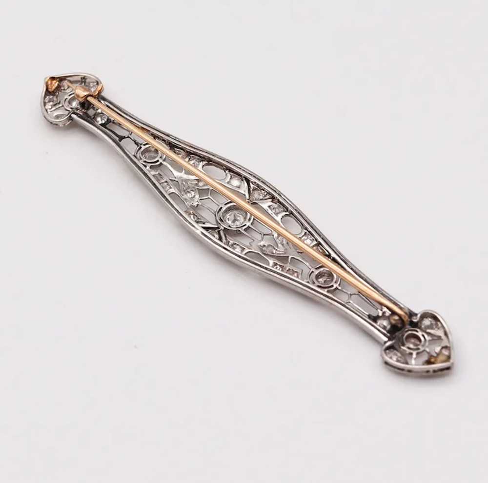 Art Deco 1920-1930 Elongated Classic Brooch In Pl… - image 5