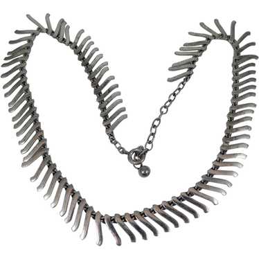 Vintage 835 Silver Fringe Necklace - image 1
