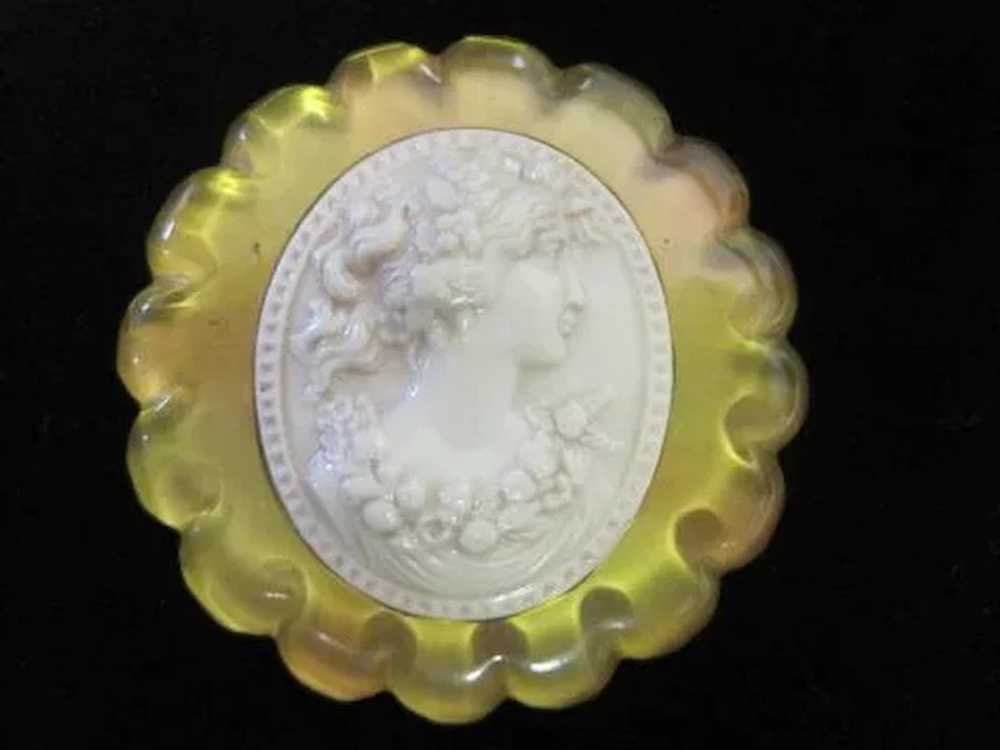 Lot #906 Celluloid Cameo Broach Pin - image 6