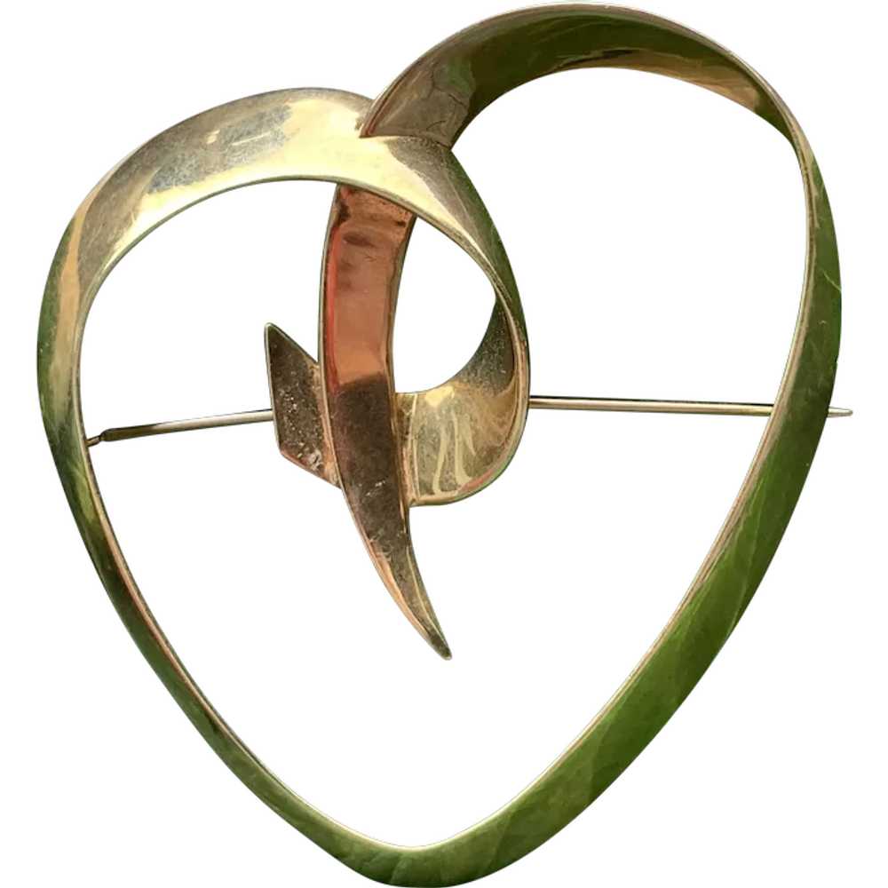 Paloma Picasso for Tiffany Gold Heart Brooch - image 1