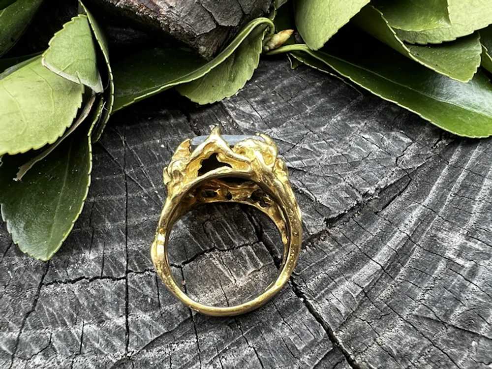 Victorian 18K Yellow Gold Hematite Intaglio Ring - image 8