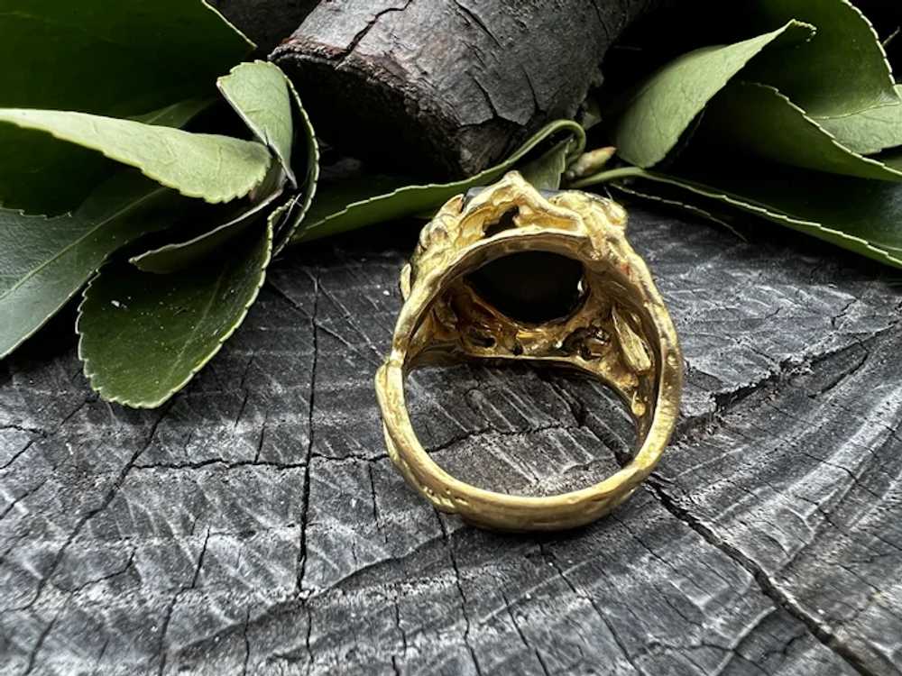 Victorian 18K Yellow Gold Hematite Intaglio Ring - image 9