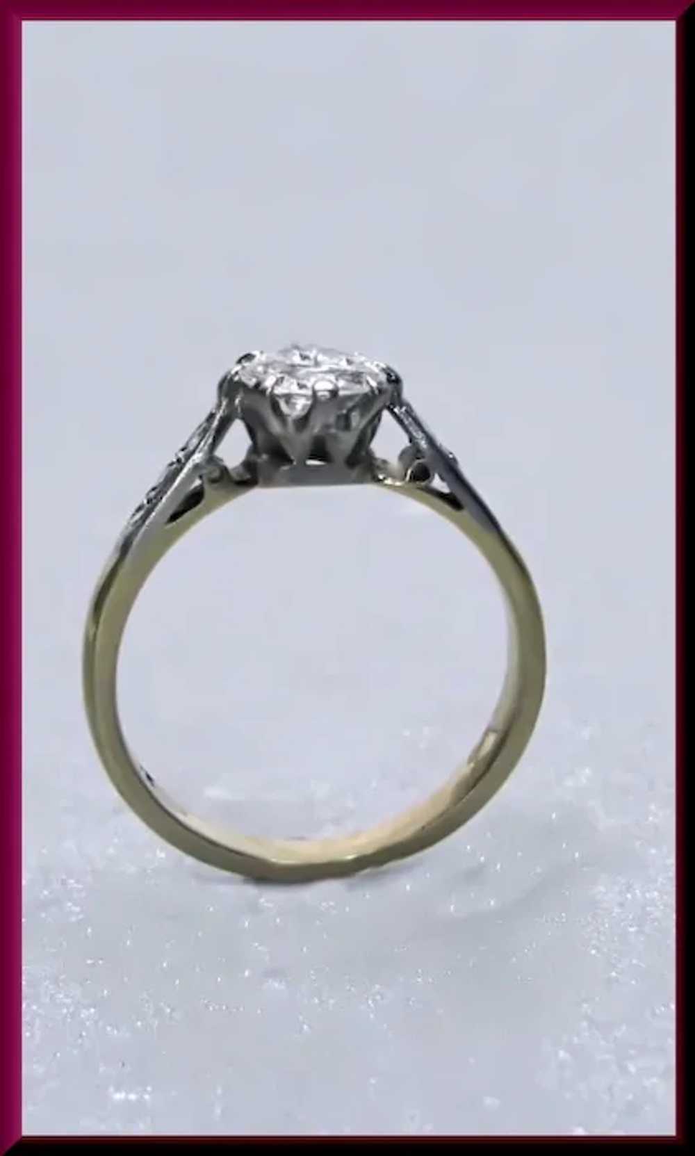 Art Deco 1930s Diamond Engagement Ring - image 6