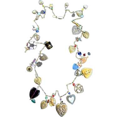 Vintage Glass Works Studio Heart Charm Necklace - image 1